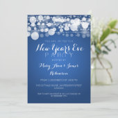 Nieuwjaar: modern Stip blauw van de Eva-Partij Kaart (Staand voorkant)