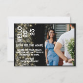 Nieuwjaar moderne aangepaste feestdag - Foto bedan Bedankkaart (Voorkant)