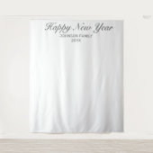 Nieuwjaar Moderne minimalistische witte foto achte Wandkleed (Voorkant)