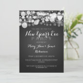 Nieuwjaar: moderne Stippen zwart Kaart (Staand voorkant)