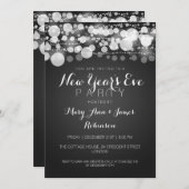 Nieuwjaar: moderne Stippen zwart Kaart (Voorkant / Achterkant)