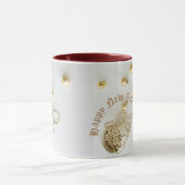 Nieuwjaar mokken cadeau 2024 wit & goud (Midden)