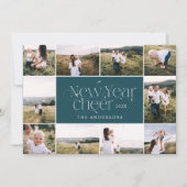 Nieuwjaar multi-foto-elegant Art Deco modern Feestdagenkaart (Voorkant)