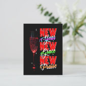 Nieuwjaar New Grace New Praise Briefkaart (Staand voorkant)