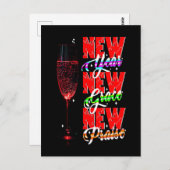 Nieuwjaar New Grace New Praise Briefkaart (Voorkant / Achterkant)