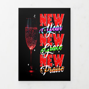 Nieuwjaar New Grace New Praise Drieluik Kaart