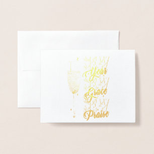 Nieuwjaar New Grace New Praise Folie Kaarten