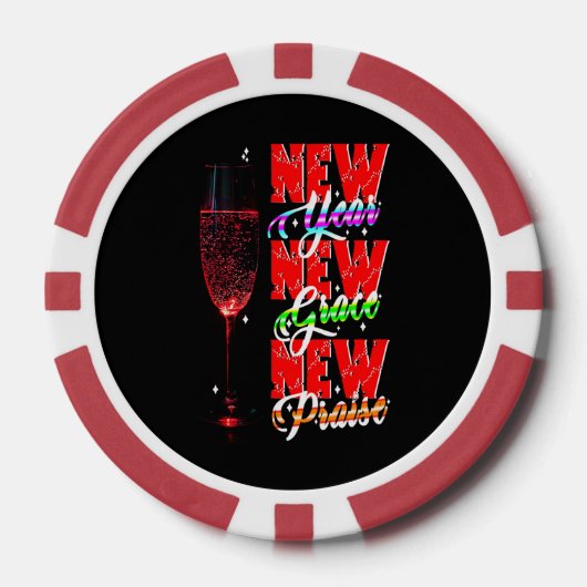 Nieuwjaar New Grace New Praise Poker Chips (Voorkant)