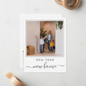 Nieuwjaar New Home Foto Notitiekaartje (Voorkant / Achterkant in situ)