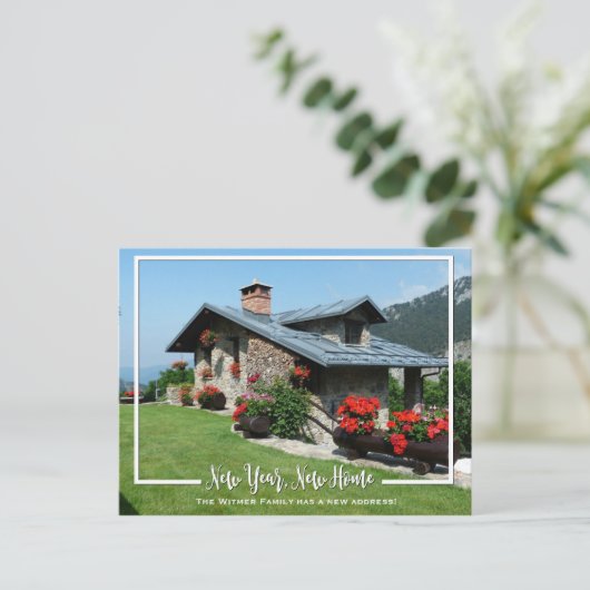 Nieuwjaar, New Home We hebben de aankondiging verp (Staand voorkant)