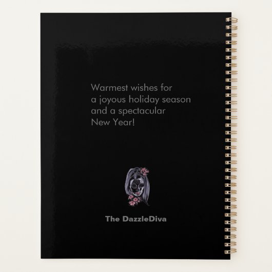 Nieuwjaar, New Me, New Slay! Meisje Power Skull Zw Planner (Achterkant)