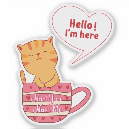 Nieuwjaar _ New Me Sticker (Voorkant)