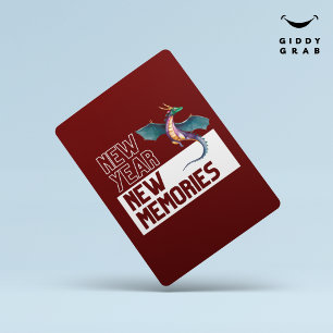 Nieuwjaar New Memories Dragon Cherry Red Kaart