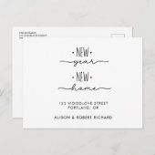 Nieuwjaar Nieuw Adres Home Moving Aankondiging Briefkaart (Voorkant / Achterkant)