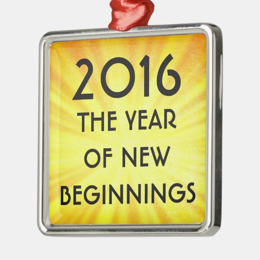 Nieuwjaar Nieuw Begin 2016 Metalen Ornament (Links)