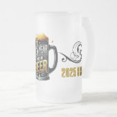Nieuwjaar Nieuw Bier Funny Party Matglas Bierpul (Voorkant rechts)