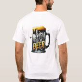 Nieuwjaar Nieuw Bier Funny Party T-shirt (Achterkant)