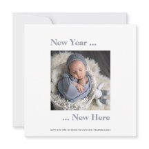 Nieuwjaar Nieuw Hier Foto 2024 Blauwe Geboorte Aan