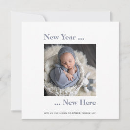 Nieuwjaar Nieuw Hier Foto 2024 Blauwe Geboorte Aan