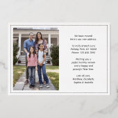 Nieuwjaar Nieuw Home Adres 2 Foto Retro Folie Feestdagenkaart (Achterkant)