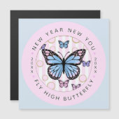 Nieuwjaar Nieuw Je Vlieg Hi Butterfly - Magnetisch (Voorkant / Achterkant)