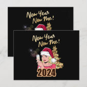 Nieuwjaar Nieuw ME 2024 Briefkaart (Voorkant / Achterkant)