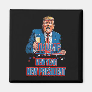 Nieuwjaar Nieuw President Funny Trump 2025 Take Am Magneet