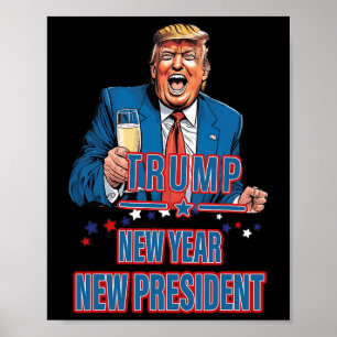 Nieuwjaar Nieuw President Funny Trump 2025 Take Am Poster