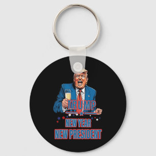 Nieuwjaar Nieuw President Funny Trump 2025 Take Am Sleutelhanger