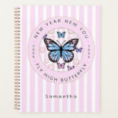 Nieuwjaar Nieuw You Butterfly Custom Name Jaar Planner (Voorkant)
