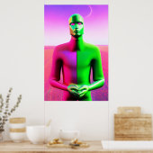 Nieuwjaar, nieuwe angst Ken Gage Surrealisme Poster (Keuken)