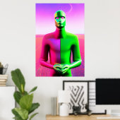 Nieuwjaar, nieuwe angst Ken Gage Surrealisme Poster (Thuiskantoor)
