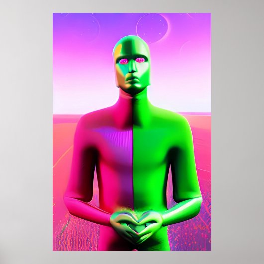 Nieuwjaar, nieuwe angst Ken Gage Surrealisme Poster (Voorkant)
