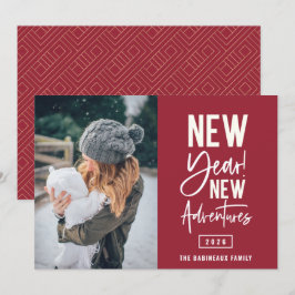 Nieuwjaar nieuwe avonturen Fotovakantie-Kaart Feestdagenkaart