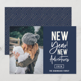 Nieuwjaar nieuwe avonturen Fotovakantie-Kaart Feestdagenkaart