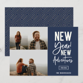 Nieuwjaar nieuwe avonturen Fotovakantie-Kaart Feestdagenkaart