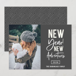 Nieuwjaar nieuwe avonturen Fotovakantie-Kaart Feestdagenkaart