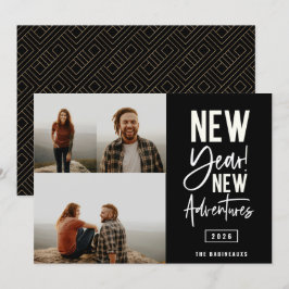 Nieuwjaar nieuwe avonturen Fotovakantie-Kaart Feestdagenkaart