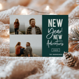 Nieuwjaar nieuwe avonturen Fotovakantie-Kaart Feestdagenkaart