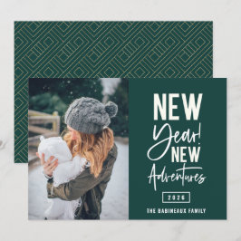 Nieuwjaar nieuwe avonturen Fotovakantie-Kaart Feestdagenkaart