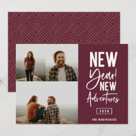 Nieuwjaar nieuwe avonturen Fotovakantie-Kaart Feestdagenkaart