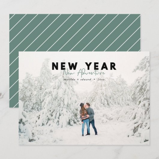 Nieuwjaar nieuwe avonturenfoto (Voorkant / Achterkant)