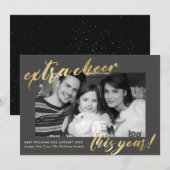 Nieuwjaar Nieuwe Baby Foto Zwangerschap Aankondigi Aankondiging (Voorkant / Achterkant)