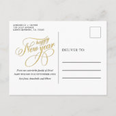 Nieuwjaar nieuwe babyzwangerschap  aankondigingskaart (Achterkant)