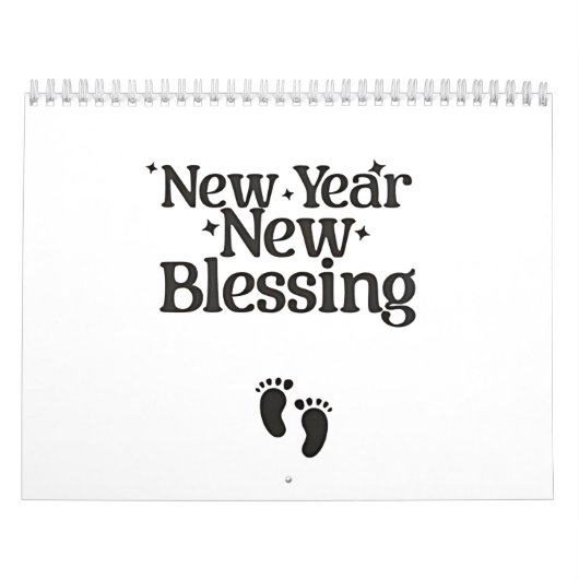 Nieuwjaar Nieuwe Blessings Nieuwjaar Zwanger Mama Kalender (Hoes)