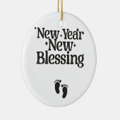 Nieuwjaar Nieuwe Blessings Nieuwjaar Zwanger Mama Keramisch Ornament (Rechts)