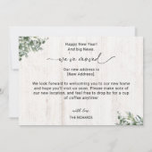 Nieuwjaar Nieuwe Home Bewegende Aankondiging Foto (Achterkant)