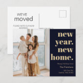 Nieuwjaar Nieuwe Home Moving Photo Holiday Briefkaart (Voorkant / Achterkant)