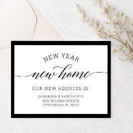 nieuwjaar | Nieuwe Home Verhuisaankondiging Briefkaart