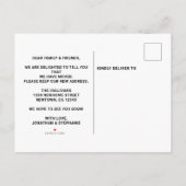 Nieuwjaar Nieuwe Home Waterverf Foliage Moving Aankondigingskaart (Achterkant)